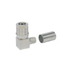 QMA Male Right Angle connector by Times for the LMR-240 cable series