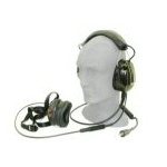 Headset, Military, F-111, Black Noise, Field Replaceable Noise Cancelling Microphone Right Hand Side Mount, TP-102 Plug