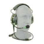 Headset, Military, Black Noise, Field Replaceable Noise Cancelling Microphone Right Side Mounted, TP-102 Plug