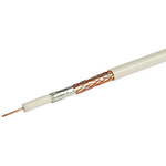 Low Loss Flexible LMR-195-FR Fire Rated  Coax Cable Double Shielded with White FRPE Jacket
