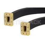 WR-112 Twistable Flexible Waveguide 24 Inch, UG-51/U Square Cover Flange Operating From 7.05 GHz to 10 GHz