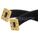 WR-137 Twistable Flexible Waveguide 24 Inch, CPR-137G Flange Operating From 5.85 GHz to 8.2 GHz