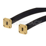 WR-28 Seamless Flexible Waveguide 12 Inch, UG-599/U Square Cover Flange Operating From 26.5 GHz to 40 GHz