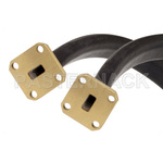 WR-28 Twistable Flexible Waveguide 12 Inch, UG-599/U Square Cover Flange Operating From 26.5 GHz to 40 GHz