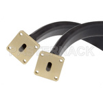 WR-34 Twistable Flexible Waveguide 12 Inch, UG-1530/U Square Cover Flange Operating From 22 GHz to 33 GHz