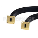 WR-62 Seamless Flexible Waveguide 24 Inch, UG-1665/U Square Cover Flange Operating From 12.4 GHz to 18 GHz