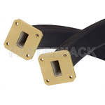WR-75 Twistable Flexible Waveguide 24 Inch, Square Cover Flange Operating From 10 GHz to 15 GHz