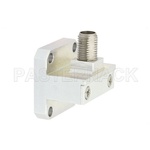 WR-42 Square Cover Flange to 2.92mm Female Waveguide to Coax Adapter Operating From 18 GHz to 26.5 GHz, K Band