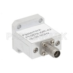 WR-42 Square Cover Flange to End Launch 2.92mm Female Waveguide to Coax Adapter Operating From 18 GHz to 26.5 GHz, K Band
