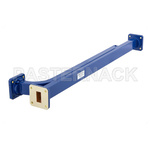 WR-75 Waveguide 10 dB Broadwall Coupler, Square Cover Flange, E-Plane Coupled Port, 10 GHz to 15 GHz, Copper Alloy