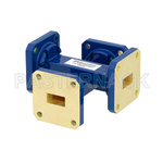 WR-51 Waveguide 30 dB Crossguide Coupler, Square Cover Flange, 15 GHz to 22 GHz, Bronze