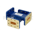 WR-112 Waveguide 20 dB Crossguide Coupler, CPR-112G Flange, 7.05 GHz to 10 GHz, Bronze