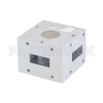 WR-112 Waveguide Circulator, 7.05 GHz to 10 GHz, 18 dB min Isolation, Cover Flange, Aluminum