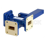 WR-75 Waveguide 20 dB Crossguide Coupler, 3 Port Square Cover Flange, 10 GHz to 15 GHz, Bronze