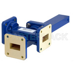 WR-75 Waveguide 40 dB Crossguide Coupler, 3 Port Square Cover Flange, 10 GHz to 15 GHz, Bronze
