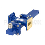 WR-90 Waveguide 30 dB Crossguide Coupler, UG-39/U Square Cover Flange, N Female Coupled Port, 8.2 GHz to 12.4 GHz, Bronze
