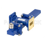 WR-90 Waveguide 50 dB Crossguide Coupler, UG-39/U Square Cover Flange, N Female Coupled Port, 8.2 GHz to 12.4 GHz, Bronze