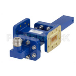 WR-90 Waveguide 30 dB Crossguide Coupler, CPR-90G Flange, N Female Coupled Port, 8.2 GHz to 12.4 GHz, Bronze