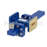 WR-90 Waveguide 40 dB Crossguide Coupler, CPR-90G Flange, N Female Coupled Port, 8.2 GHz to 12.4 GHz, Bronze
