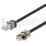 Category 7, 1m, Zero-Halogen GigE Capable Cable Assembly, Black