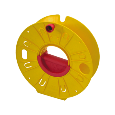 Cordwheel® - Large, Yellow  spool with Red centre handle and winder knob