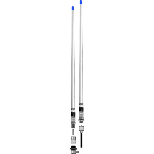 Antenna, Removable, UHF, Collinear, Fibreglass, 4.5dB Gain, 950mm Long, Black, 477 MHz