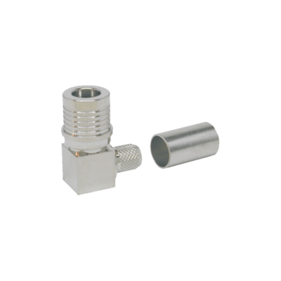 QMA Male Right Angle connector by Times for the LMR-240 cable series