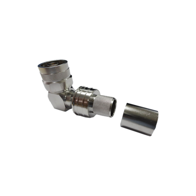 N Male Right Angle Crimp Connector for LMR-600 Coaxial Cable