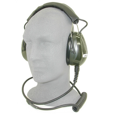 Headset, Military, Black Noise, Field Replaceable Noise Cancelling Microphone, TP-102 Plug