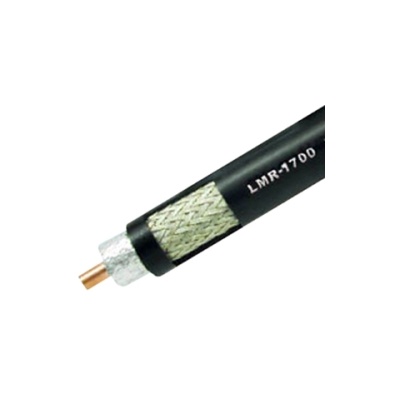 Low Loss Flexible LMR-1700-FR Fire Rated  Coax Cable Double Shielded with Black FRPE Jacket