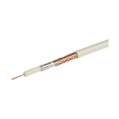 Low Loss Flexible LMR-195-FR Fire Rated  Coax Cable Double Shielded with White FRPE Jacket
