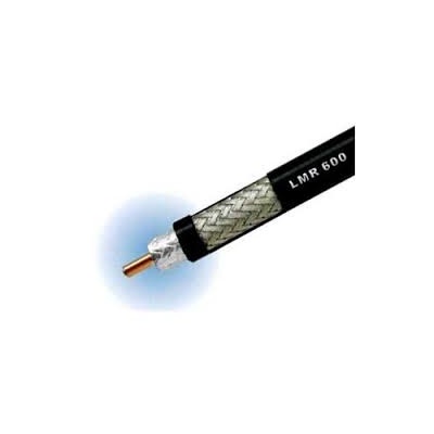 Low Loss Flexible LMR-600-FR Fire Rated  Coax Cable Double Shielded with Black FRPVC Jacket
