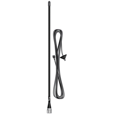 Antenna, Air Band, Fibreglass, 515mm Long, 5/16" Fitting, Black, BNC Connector, 3.5m Cable, Kit