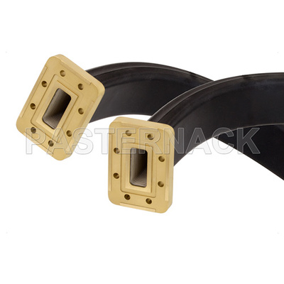 WR-112 Twistable Flexible Waveguide 24 Inch, CPR-112G Flange Operating From 7.05 GHz to 10 GHz