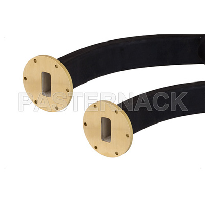 WR-137 Seamless Flexible Waveguide 36 Inch, UG-344/U Round Cover Flange Operating From 5.85 GHz to 8.2 GHz