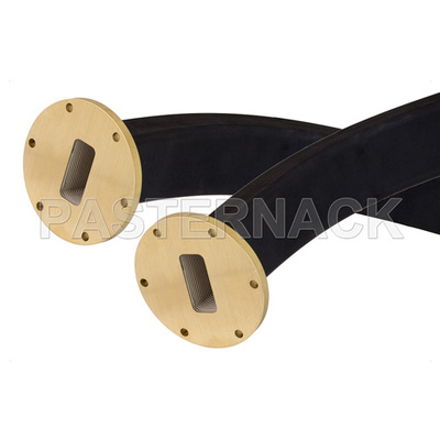 WR-137 Twistable Flexible Waveguide 24 Inch, UG-344/U Round Cover Flange Operating From 5.85 GHz to 8.2 GHz