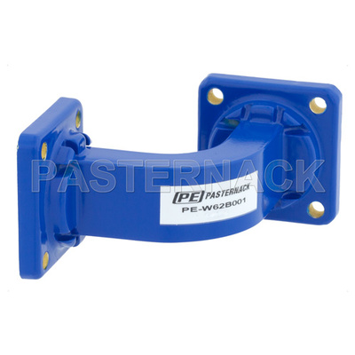 WR-62 Commercial Grade Waveguide E-Bend with UG-419/U Flange Operating from 12.4 GHz to 18 GHz