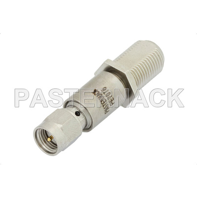 
50 Ohm SMA Male to 75 Ohm F Female Matching Pad Operating From DC to 3 GHz RoHS Compliant