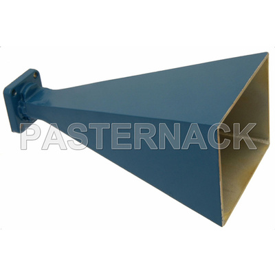 WR-42 Waveguide Standard Gain Horn Antenna Operating From 18 GHz to 26.5 GHz With a Nominal 20 dBi Gain With UG-597/U Square Cover Flange