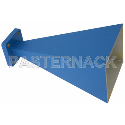 WR-51 Waveguide Standard Gain Horn Antenna Operating From 15 GHz to 22 GHz With a Nominal 20 dBi Gain With Square Cover Flange