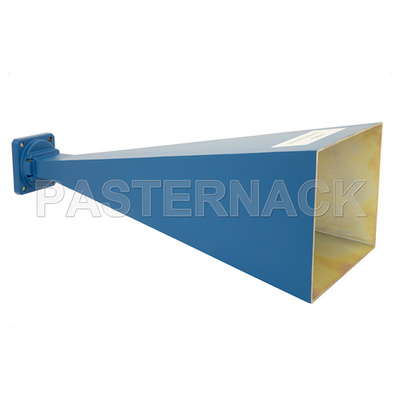 WR-112 Waveguide Standard Gain Horn Antenna Operating From 7.05 GHz to 10 GHz With a Nominal 20 dBi Gain With Square Cover Flange