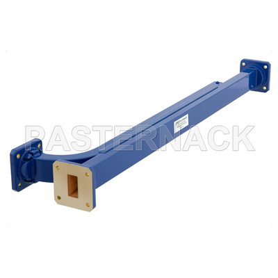 WR-75 Waveguide 30 dB Broadwall Coupler, Square Cover Flange, E-Plane Coupled Port, 10 GHz to 15 GHz, Copper Alloy