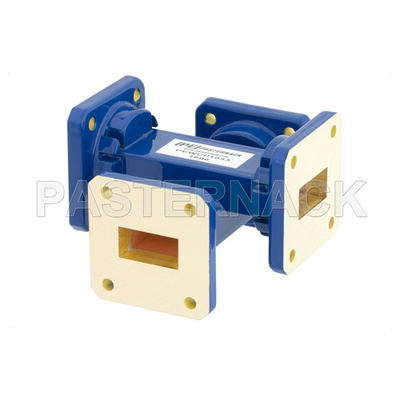 WR-75 Waveguide 40 dB Crossguide Coupler, Square Cover Flange, 10 GHz to 15 GHz, Bronze