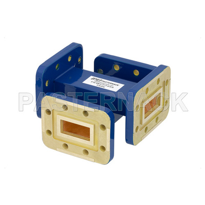 WR-90 Waveguide 20 dB Crossguide Coupler, CPR-90G Flange, 8.2 GHz to 12.4 GHz, Bronze