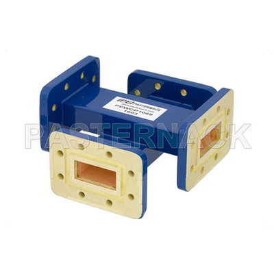 WR-112 Waveguide 40 dB Crossguide Coupler, CPR-112G Flange, 7.05 GHz to 10 GHz, Bronze