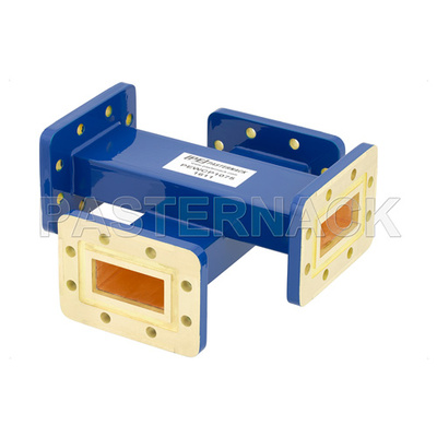 WR-137 Waveguide 20 dB Crossguide Coupler, CPR-137G Flange, 5.85 GHz to 8.2 GHz, Bronze