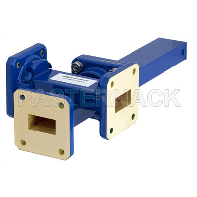 WR-75 Waveguide 50 dB Crossguide Coupler, 3 Port Square Cover Flange, 10 GHz to 15 GHz, Bronze