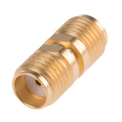 SMA Female to SMA Female Brass / Gold plate, 18 GHz, Adapter
