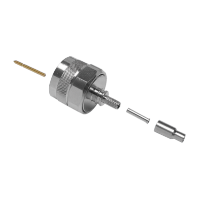 N Type Male Straight Plug connector by Times for the LMR-100 cable series