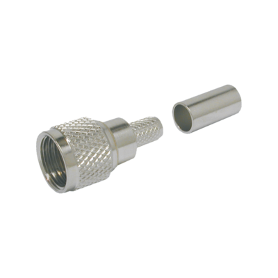 Mini-UHF Male Straight Plug connector by Times for the LMR-200 cable series